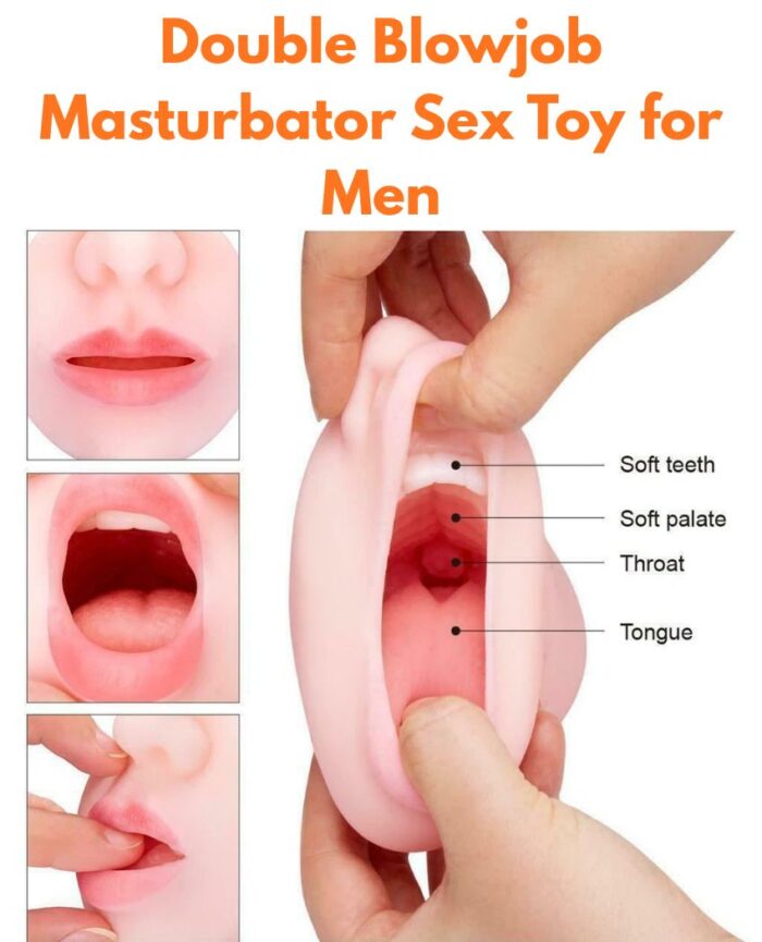 Double Blowjob Masturbator Sex Toy for MenDouble Blowjob Masturbator Sex Toy for Men
